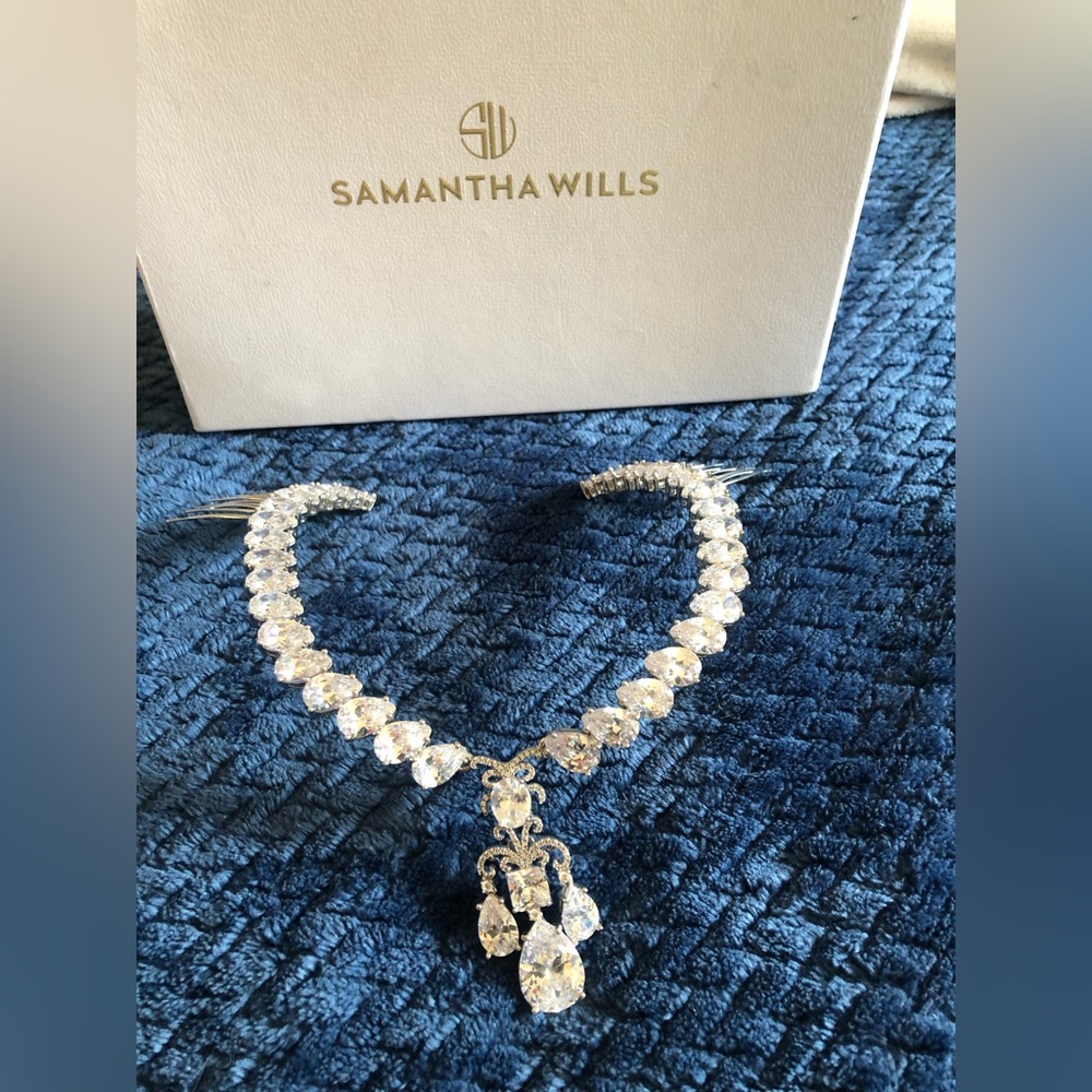 Samantha Wills Stunning Crystal wedding, goddess head piece, NEW!